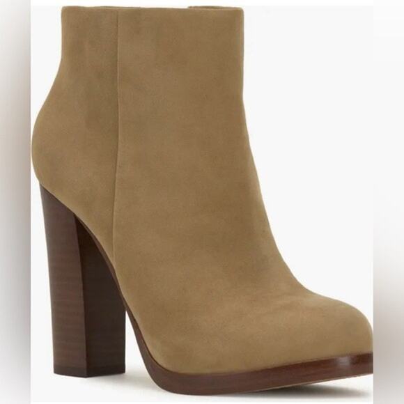 Vince Camuto Cayelsa Bootie 10 Tan Leather Neutral Classic Boho - Picture 2 of 14